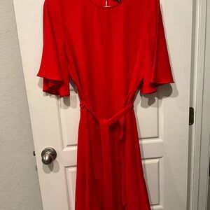 Who What Wear Vibrant Red Maxi Dress